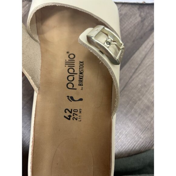 BIRKENSTOCK Almina Papillio Platform Sandals In Ecru Size 42 - Picture 10 of 12